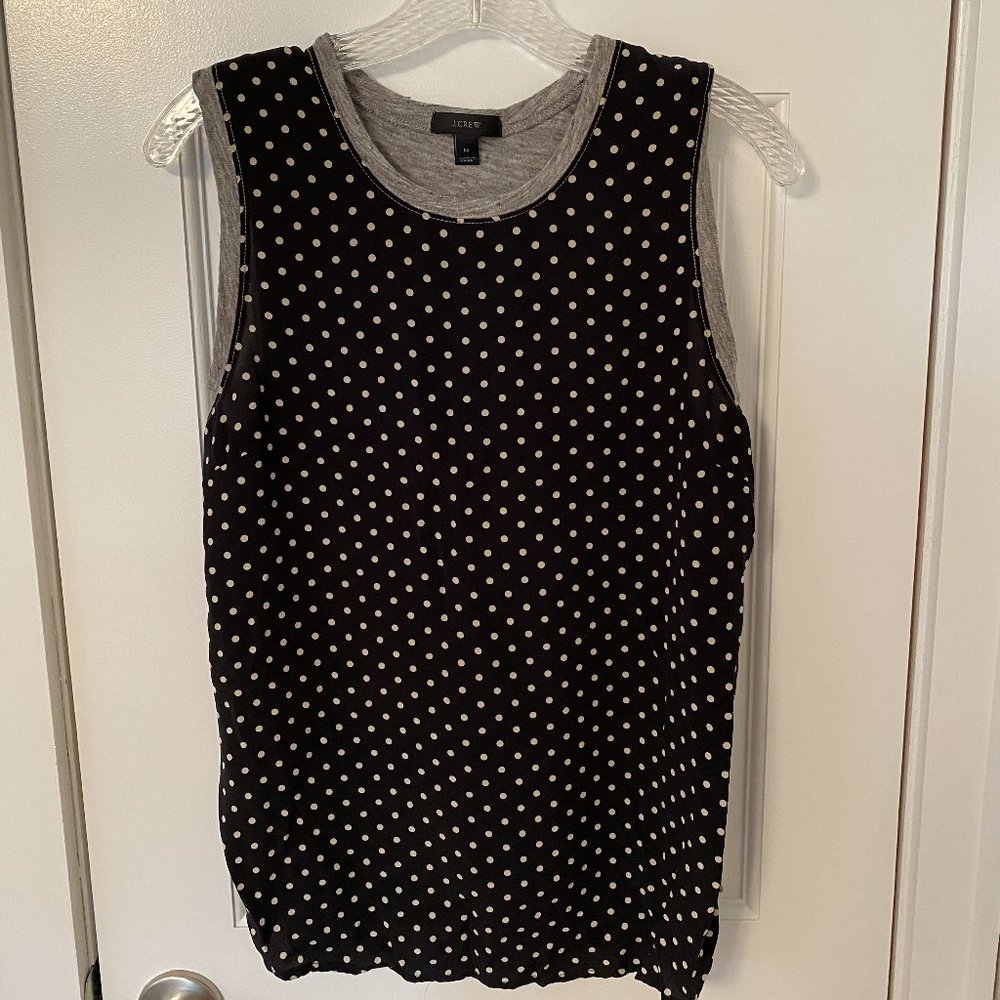 JCrew polka dot tank top
